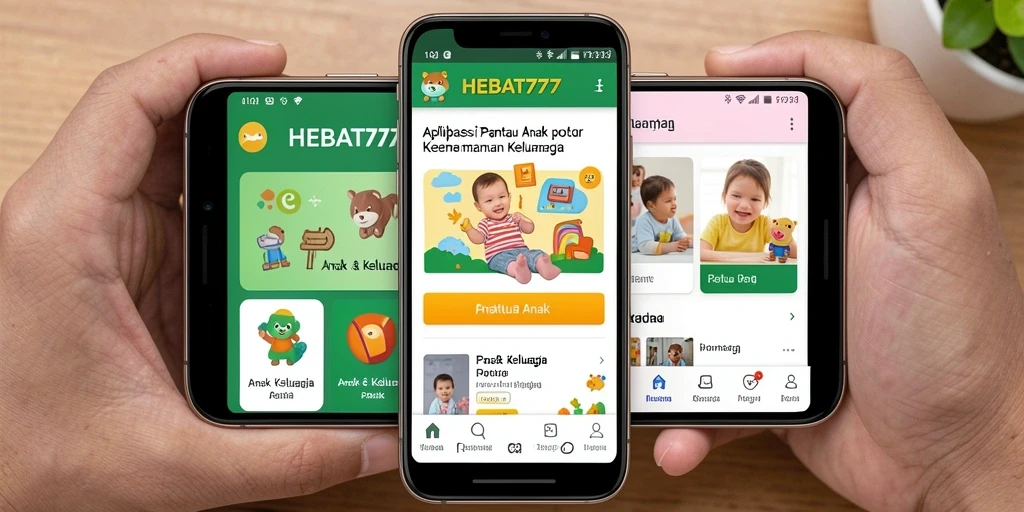 Tampilan antarmuka HEBAT777 yang intuitif untuk Pantau Anak.