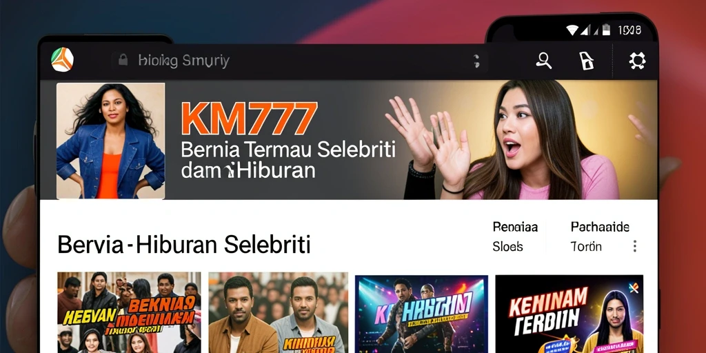 Tampilan antarmuka KM777 yang menarik dan informatif.