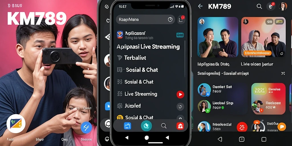 Antarmuka KM789 yang menawan saat Live Streaming.