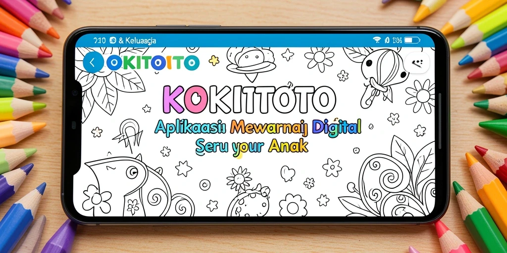 Antarmuka KOKITOTO yang menarik untuk mewarnai digital.