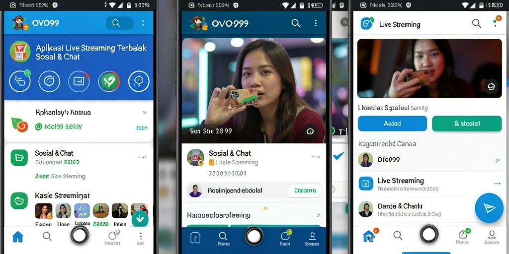 Tampilan antarmuka OVO99 yang menarik untuk Live Streaming.