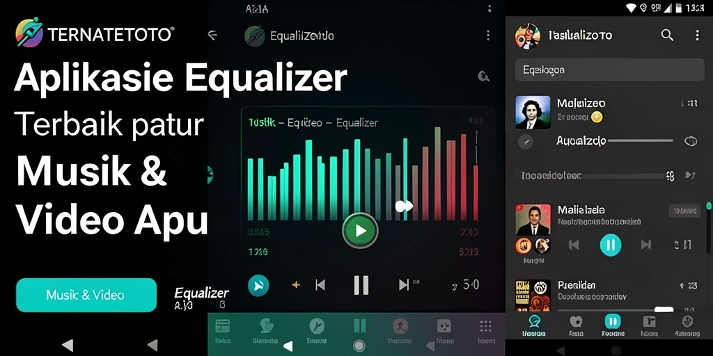 Antarmuka TERNATETOTO yang elegan dan fungsional sebagai aplikasi Equalizer.
