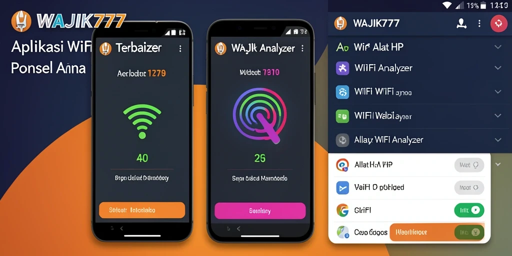 Antarmuka utama WAJIK777 menampilkan analisis jaringan WiFi dengan detail.
